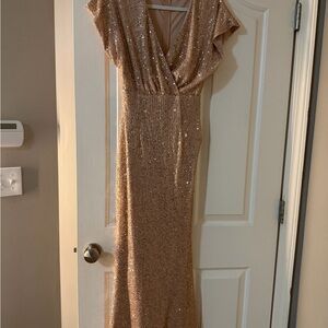 Baltic Born Glittering Gold Maxi Dress